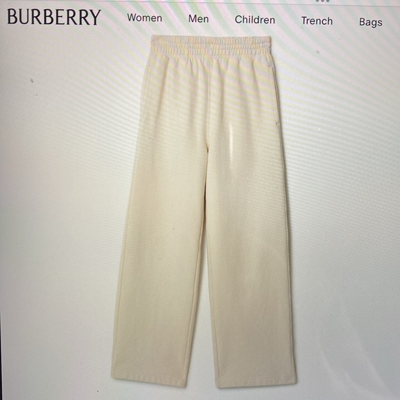 VINTAGE WOMEN’S AUTHENTIC BURBERRY WHITE TRACKSUIT PANTS SIZE L . - Picture 2 of 13